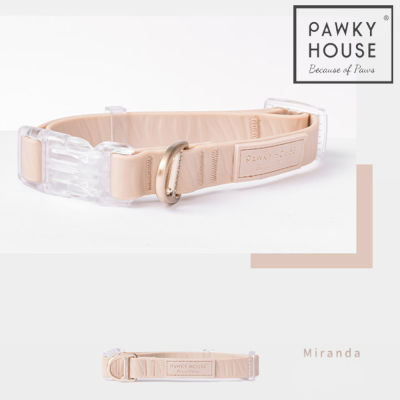 Pawky House Water-resistant collar ปลอกคอสุนัขชนิดกันน้ำ