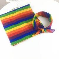 【YF】 Rainbow Color Bandanas Headband Cute Girls Yoga Running Sports Headwear Long Elastic Hair Band Headscarf Cotton Accessories