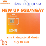 Sim Siêu thánh up mỗi ngày 6GB vietnamobile tặng que lấy sim 0đ