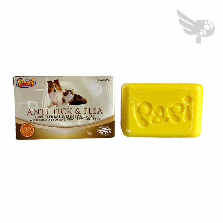 Papi Anti Tick & Flea Herbal & Mineral Soap 115g with Eucalyptus and