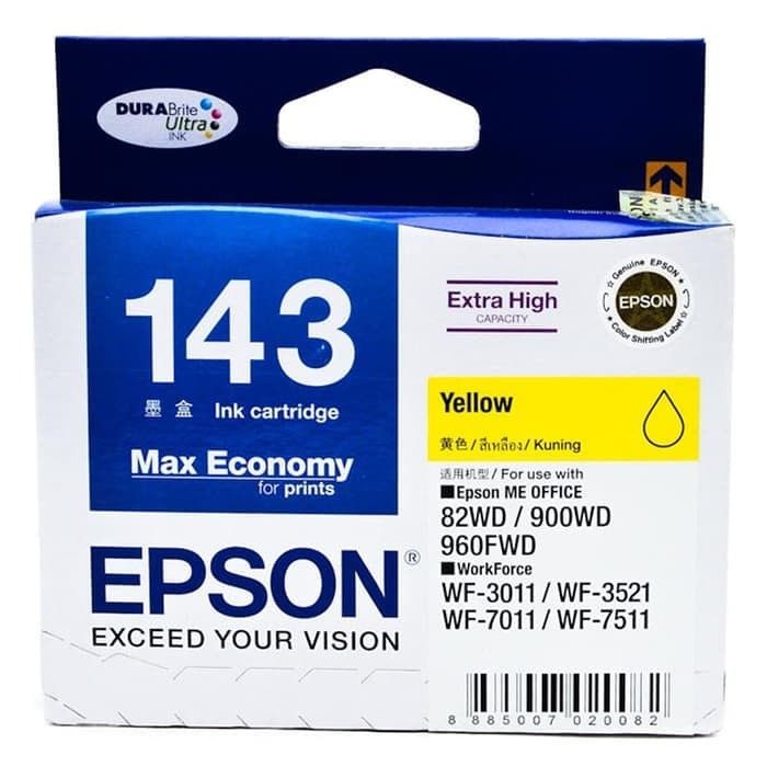 หมึก-epson-143-yellow-t143490-หมึกแท้-100-เป็นสินค้า-clearance-sale-ค่ะ-epson-143-yellow