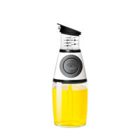 AMINNO Oil Dispenser With Measure For Cooking And Vinegar Cruet Drip-Free Spout 500ml250ml Glass Bottle Health Kitchen