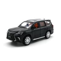 1/32 LX570 LX 570 SUV JKM รถโมเดลโลหะ Diecast ของเล่นเด็กเสียงแสงของขวัญ