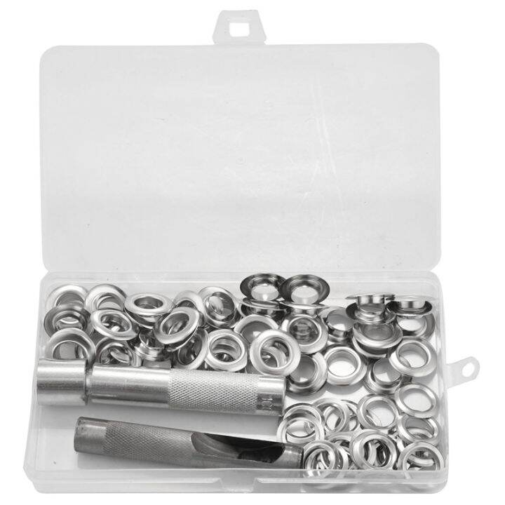 100Pcs Punch Grommets And Tarpaulin Awning Tent Tarp Repair Kit Hole