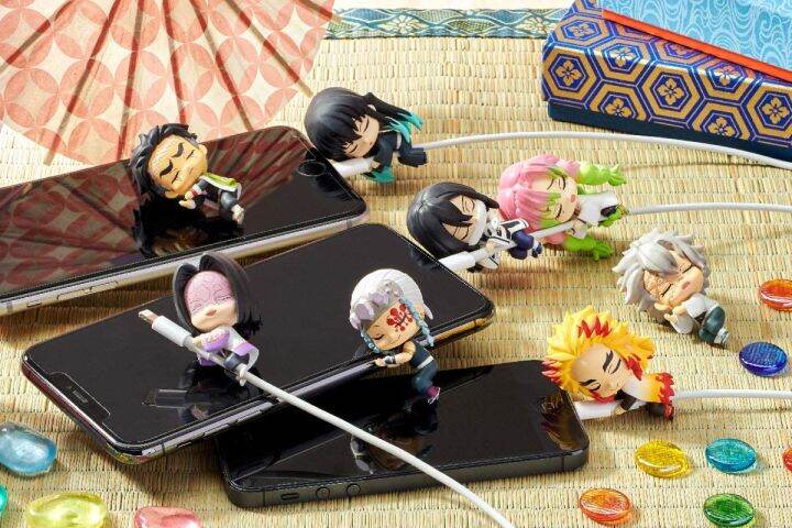 kimetsu-no-yaiba-snoozing-on-the-cable-demon-blade-sayoya-on-the-cable-เกาะสายชาร์จ-ไยบะ-กาชาปอง-ดาบพิฆาตอสูร-ของเล่น-ของสะสม-ของแท้