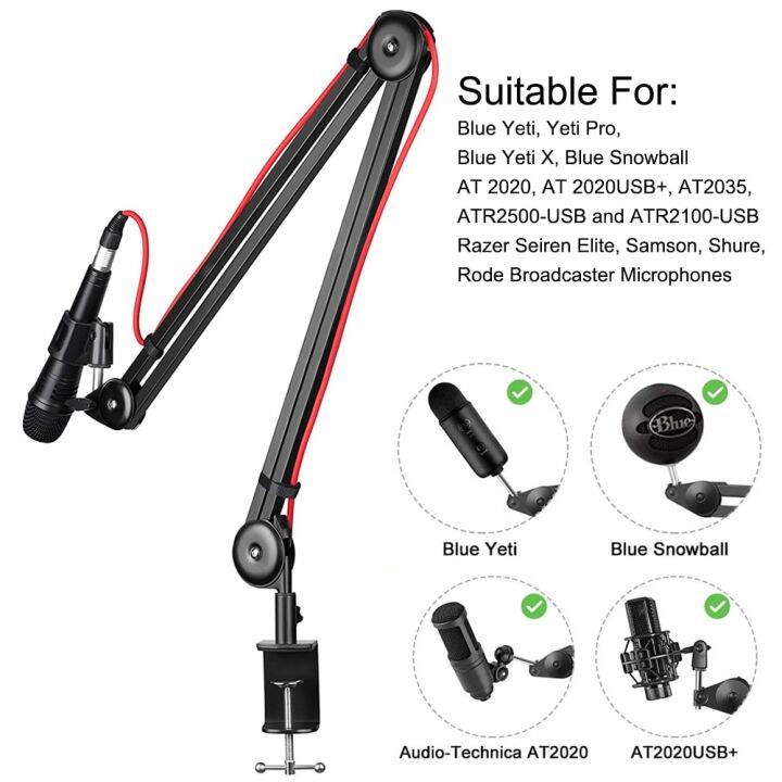 Microphone Arm Stand For Blue Yeti Desk Mounting Professional Table