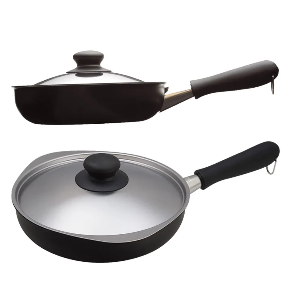 SORI YANAGI Iron Frying Pan with Lid - 18cm - Made in Japan