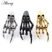 Alisouy 1PC สแตนเลส Skull Skeleton หูน้ำหนัก Heavy Expander Stretcher ปลั๊กเครื่องวัดต่างหู Body Piercing เครื่องประดับ