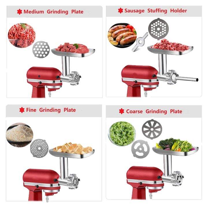 metal-food-grinder-attachment-for-kitchenaid-stand-mixer-meat-grinder-accessories-includes-sausage-stuffer-tubes