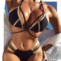 Thaya 2023 GOLD stamping Womens SEXY padded Womens swimsuit Push Up Sweet Summer beachwear zil Bathing suit.