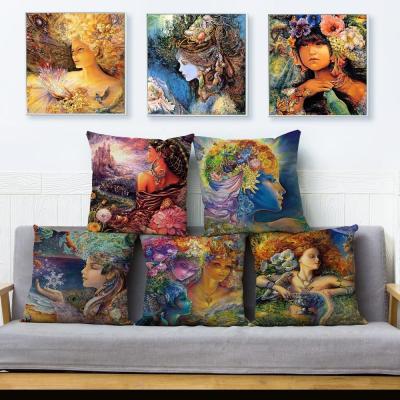 45*45 Polyester Pillowcase Character Cushion Cover Color Pillowcase Sofa Home Decoration Pillowcase