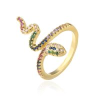 แหวนเพทาย AAA CZ หลากสีสำหรับผู้หญิงปรับได้สีทองทองแดงแต่งงานแหวน Bijoux สำหรับผู้หญิง