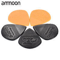 [ammoon]5PCS Plastic Triangle Shape Guitar Pick Plectrum 3PCS in Black 2PCS in Orange