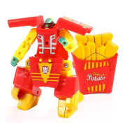 HZY Transformable Hamburger Cake Food Figure Robot Deforming Kids Toy