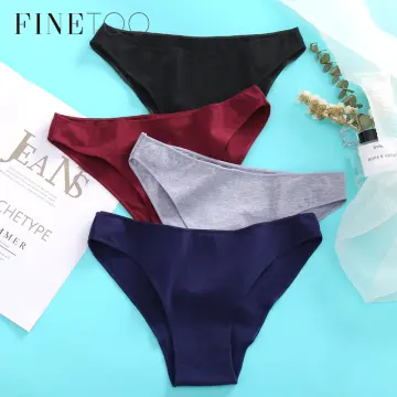 FINETOO 2PCS Seamless Invisible Panties Women Briefs Female