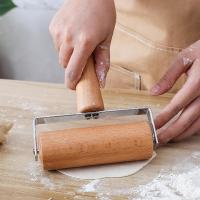 Dough Rolling for Dough Rolling Wood Wheel Design Non-stick Rolling Pin Kitchen for Dough Rolling Bread  Cake Cookie Accessories