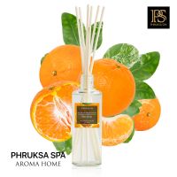 Phruksa Spa ก้านไม้หอมปรับอากาศ กลิ่นโคเรียน แมนดาริน (Refill Reed Diffuser 100 ml. Korean Mandarin)|ก้านไม้หอม |ก้านไม้หอมกระจายกลิ่น แถมฟรี! ก้านไม้หวาย