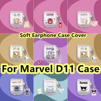 READY STOCK! For Marvel D11 Case Anime cartoon pattern for Marvel D11 Casing Soft Earphone Case Cover