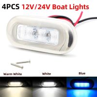 、‘【； 4Pcs Boat Courtesy Lights Stair Deck Transom LED Stern Light Waterproof Boat Indicator Turn Signal Tail Lamp Yacht Marine Lights