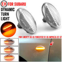 2x แบบไดนามิก LED Repeater Fender Side Marker ไฟเลี้ยวไฟสัญญาณ Binker สำหรับ Subaru Impreza GD GG Liberty Forester SF SG SH