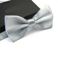 ZTHOME ผู้ชายซาติน bowtie คลาสสิกงานแต่งงานปาร์ตี้โบว์ผูกสีทึบปรับเนคไท