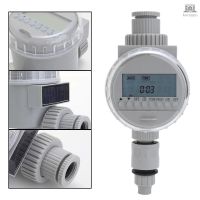 White Solar Power LCD Screen Garden Irrigation Control Auto Water Saving Irrigation Controller Digital Watering Timer