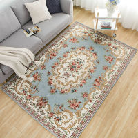 Vintage Rug Floral Blue Rose Rug For Home Living Room Luxury Jacquard Persian Style Woven Car Bedroom Sofa Floor Mat Doormat