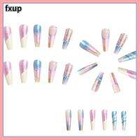 คลุมทั้งหมดทำเล็บ FXUP แบบทำมือเล็บปลอมสวมใส่ได้กับเพชรที่หุ้มปลายแฟลชรูปหัวสี่เหลี่ยม