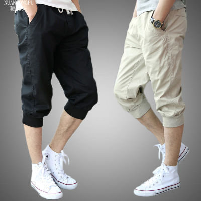 กางเกงเจ็ดส่วนผู้ชายกางเกงลำลองฤดูร้อน 7 กางเกงกีฬาขาสั้นทรงหลวมอินเทรนด์ฤดูร้อน 7 กางเกงฮาเร็ม
