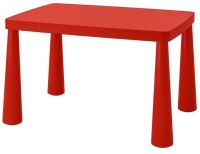 MAMMUT Childrens table, in/outdoor red 77x55 cm (มัมมุต โต๊ะเด็ก, ใน/นอกอาคาร แดง 77x55 ซม.)