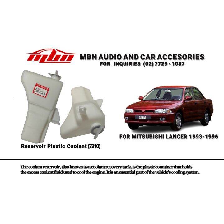 Radiator Reservoir Plastic Coolant Tank Container w/ Cap for Mitsubishi