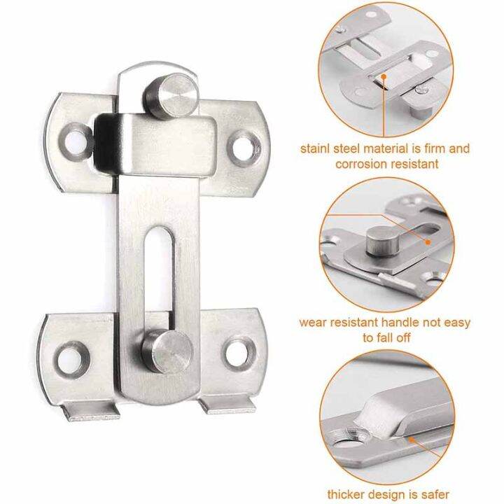 Stainless Steel Matte Black Door Latch Locks,Bifold Slide Gate Latch