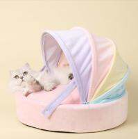 Rainbow Cat Bed Soft Sleeping Pad Deep Sleep Cat Nest Dog Bed Comfortable And Breathable Dog House