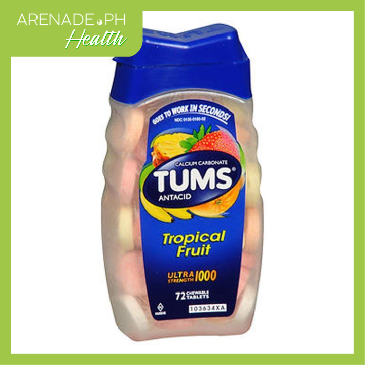 Tums Ultra Strength Assorted Tropical Fruit Antacid Chewable Tablets