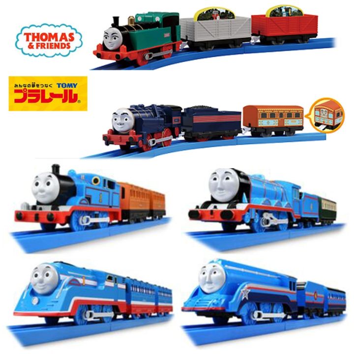 takara-tomy-plarail-thomas-and-friends-รถไฟโธมัสฝึกเครื่องยนต์รถถังรถไฟฟ้าสำหรับเด็ก-ts-21กอร์ดอนของเล่น