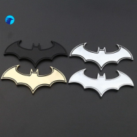 Flightcar Batman สติ๊กเกอร์ตราสัญลักษณ์โลโก้รถจักรยานยนต์ยานยนต์โลหะโครเมี่ยม3D