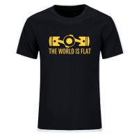 ใหม่ เสื้อยืดคอกลม แขนสั้น ผ้าฝ้าย พิมพ์ลาย The World Is Flat Engine แฟชั่นฤดูร้อน สําหรับผู้ชาย  YZTO