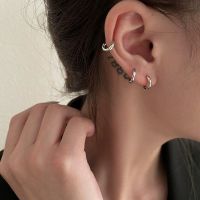 Bathing and sleeping without removing titanium steel smooth surface earrings Female ear buckle Small earrings Ear studs Temperament Earbone studs Ear care Simple A381 A381