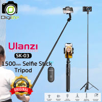 Ulanzi SK-03 1500mm Selfie Stick Tripod ขาตั้ง ขาตั้งกล้อง ขาตั้งมือถือ ไม้เซลฟี่ ยืดได้ พร้อมบลูทูธรีโมท แบบพกพา