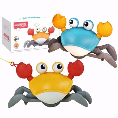 ONECEW Bathroom Creative Dabbling Toy Electronic toy Children Water Toys Pull Walking Toys Big Crab Crab Wind-up Bath Toys Baby Bath Toys Bathing Toys