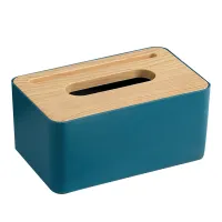 Tissue Box Holder Bamboo Cover Toilet Paper Box Napkin Holder Case Tissue Paper Dispenser Paper Tissue Boxes