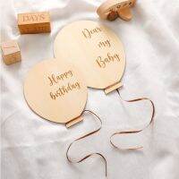 Wooden Balloon Mileage Piece Babies Photography Things for Newborns Wooden Commemoration Milestone Baby Birth Accessories