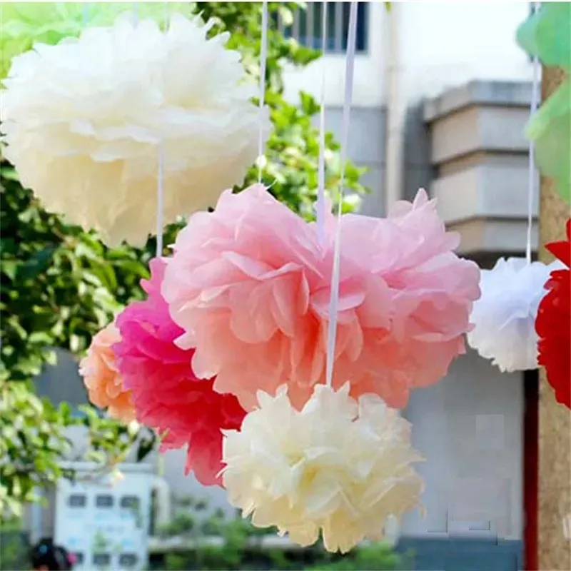 10 Pcs/lot Tissue Paper Pom Poms tissue Paper Flower Balls for Wedding  Decoration ,party Supplies Diy Craft Paper Flower Pom Poms 