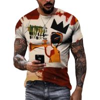 Fashion Personality Graffiti Street Art Men t-shirts Summer Trend Casual Hip Hop harajuku 3D Printed Short Sleeve Streetwear Tee