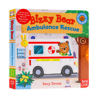 Classic bizzy bear ambulance rescue series ambulance rescue English original picture book childrens paperboard Book mechanism operation Book Transportation childrens books cant be torn apart