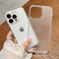 {OLI STUDIO} เคสโทรศัพท์อะคริลิคแข็งผิวด้านโปร่งใสหรูหราสำหรับ iPhone 14 13 12 11 Pro Max Mini X XR XS กรอบด้านหลังเคสกันกระแทกมือถือแบบนิ่ม