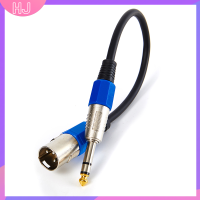 【HJ】 ชาย XLR ถึง6.35mm STEREO JACK CABLE 0.3m XLR Audio CABLE CANNON Plug