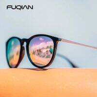 HOT★FUQIAN คลาสสิกรอบ Polarized แว่นตากันแดดผู้ชายแฟชั่นสำหรับผู้หญิงขับรถดวงอาทิตย์แว่นตาชาย Vintage สีดำสีชมพูแว่นตา UV400