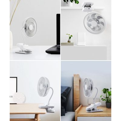 Clip Fan Portable USB Stroller Fans with 4 Speeds Quiet Clip on Mini Table Fan 360degree Rotatable Battery OperatedTH