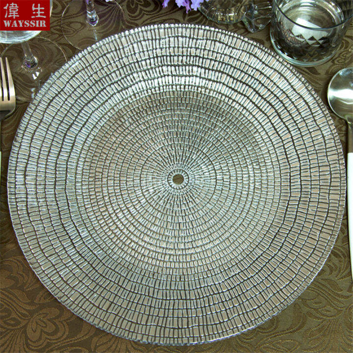 treasure-bowl-design-glass-charger-plate-show-tray-decorative-salad-fruit-steak-wedding-dinner-main-plate-round-dish-tableware